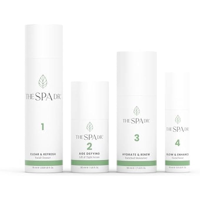 The Spa Dr. 4-STEP SKIN CARE KIT - 30 DAY SUPPLY SELF CARE KIT - ANTI AGIN FACIAL KIT - ORGANIC SKIN CARE - PERFECTLY PH BALANCED - Image 1